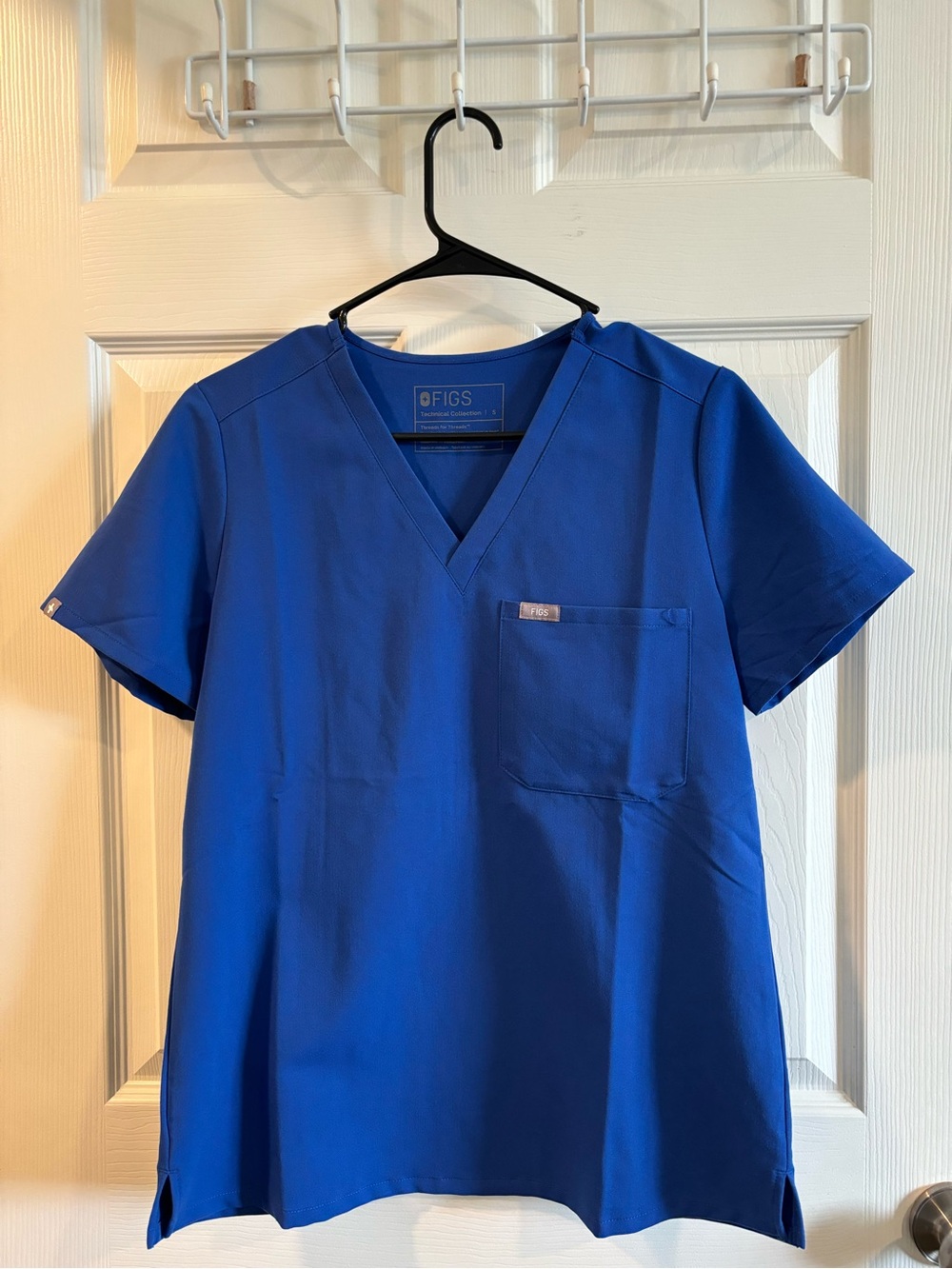 Figs Catarina V-Neck Scrub Top in Royal Blue
